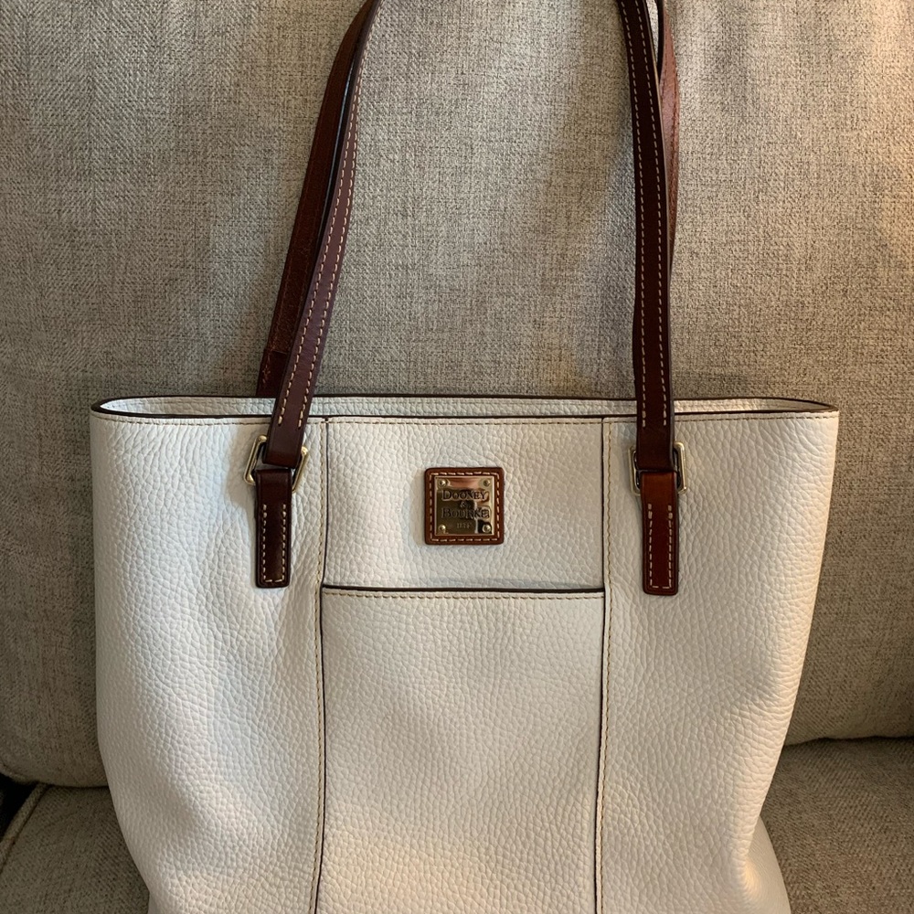 Dooney and Bourke white pebblegrain handbag